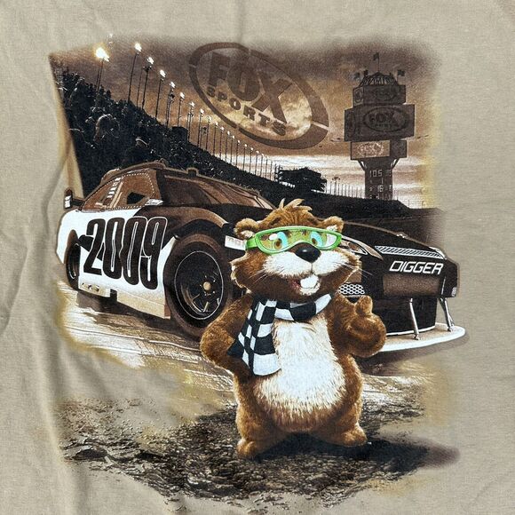 NASCAR Digger T-Shirt Sz XL Fox Sports '09 Double Sided Graphic Chase Authentics - Picture 3 of 12